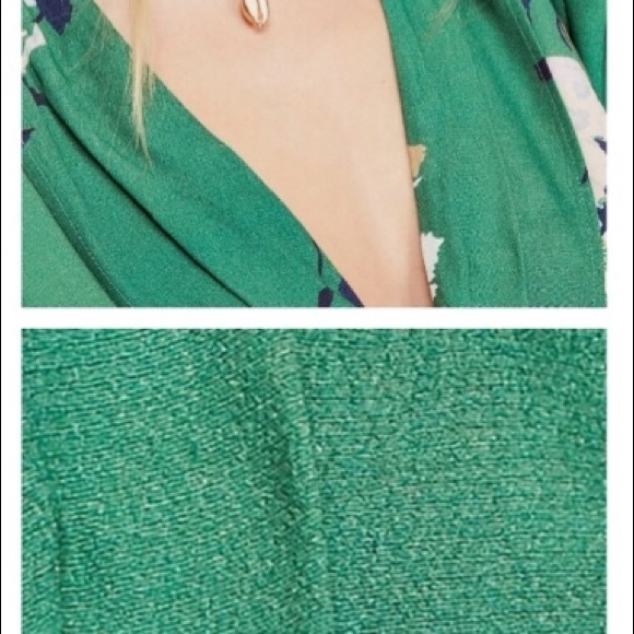 Free People Neon Garden Deep V Neck Mini Dress NWT - Picture 3 of 3